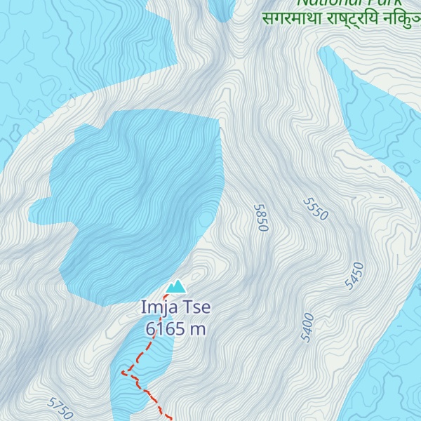 Map of Island Peak