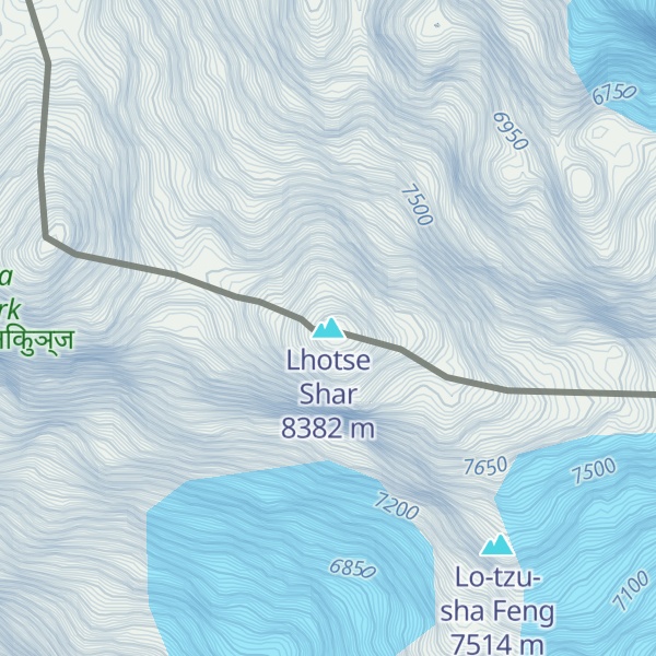 Map of Lhotse Shar