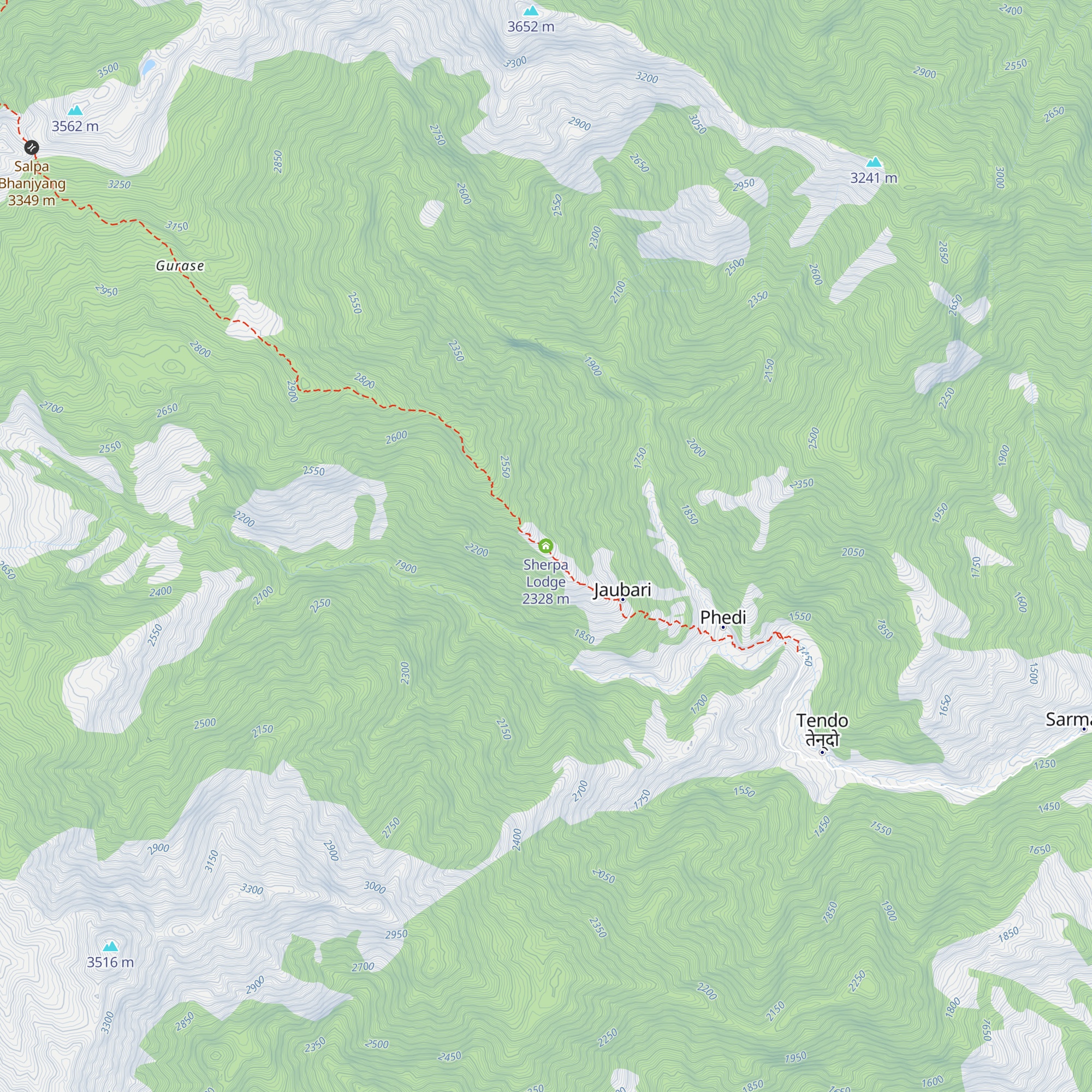 Sherpa Lodge map