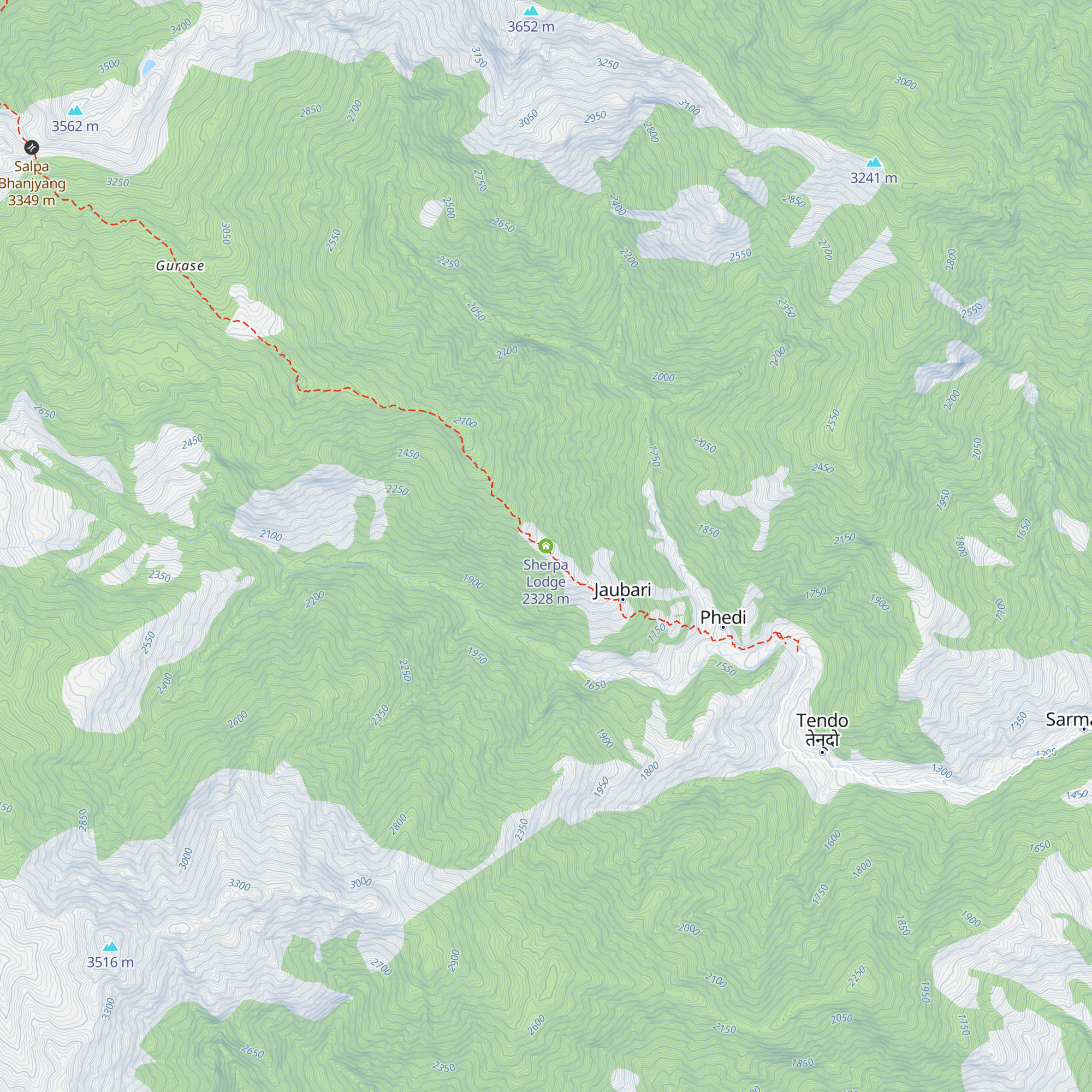 Sherpa Lodge map