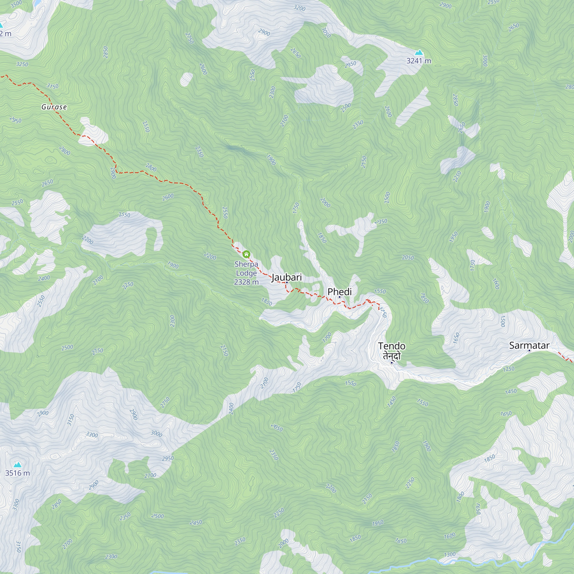Sherpa Lodge map