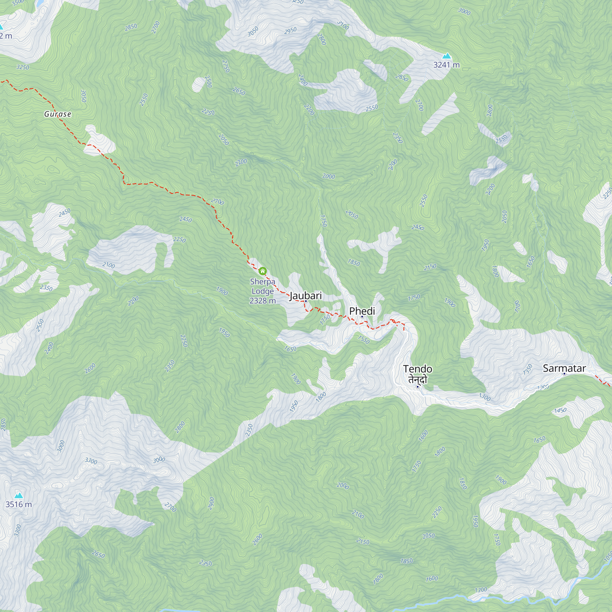 Sherpa Lodge map