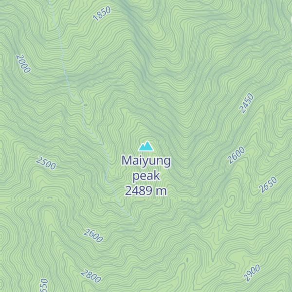Map of Maiyung peak