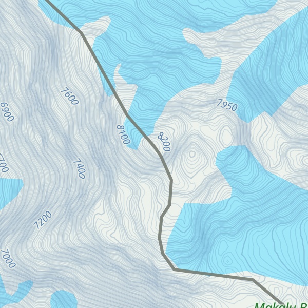 Map of Mount Makalu