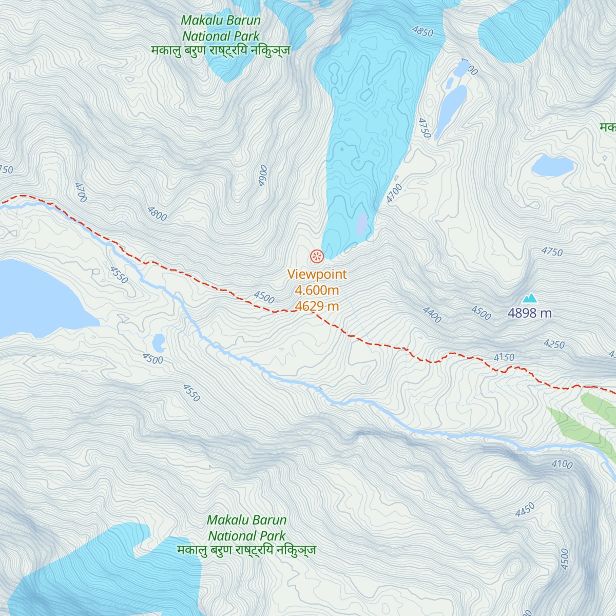 Langmale Kharka Teahouse map