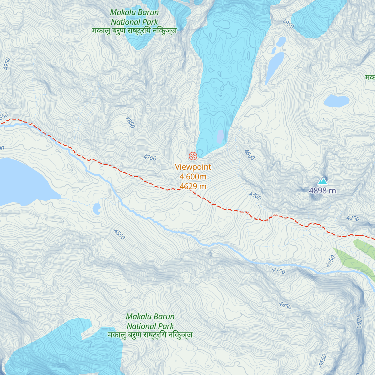 Langmale Kharka Teahouse map