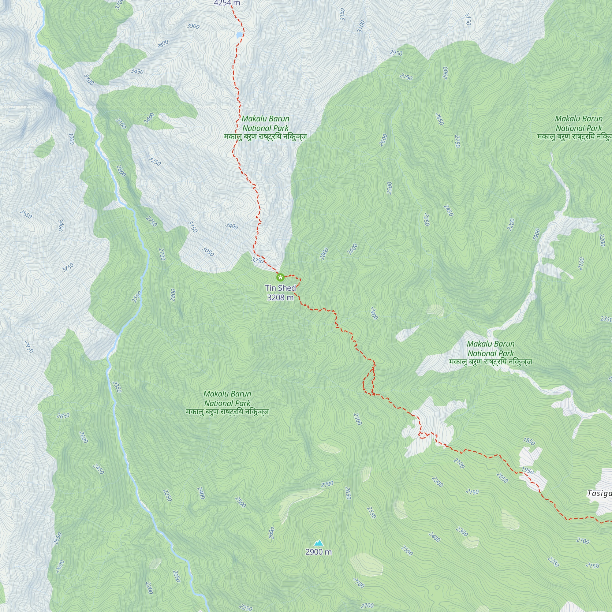 Makalu Danfe Lodge map