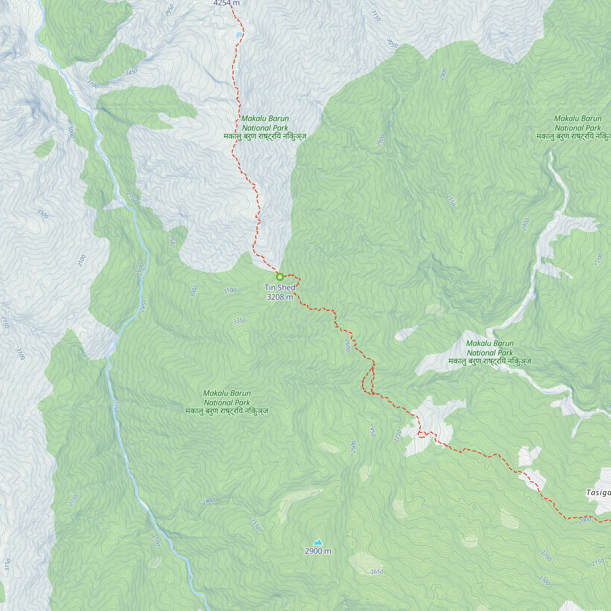 Makalu Danfe Lodge map
