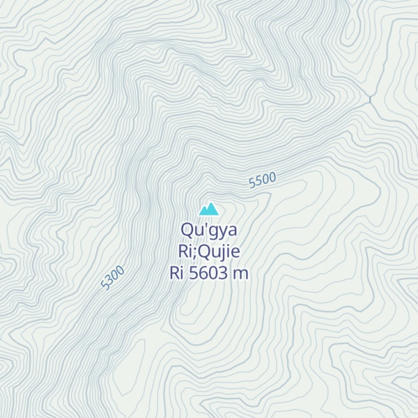 Map of Qu'gya Ri;Qujie Ri