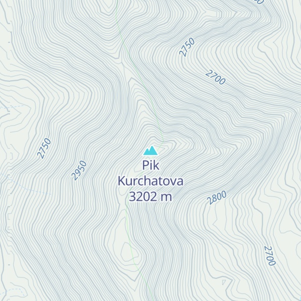 Map of Pik Kurchatova