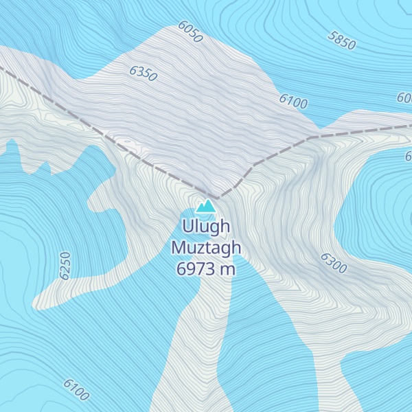 Map of Ulugh Muztagh