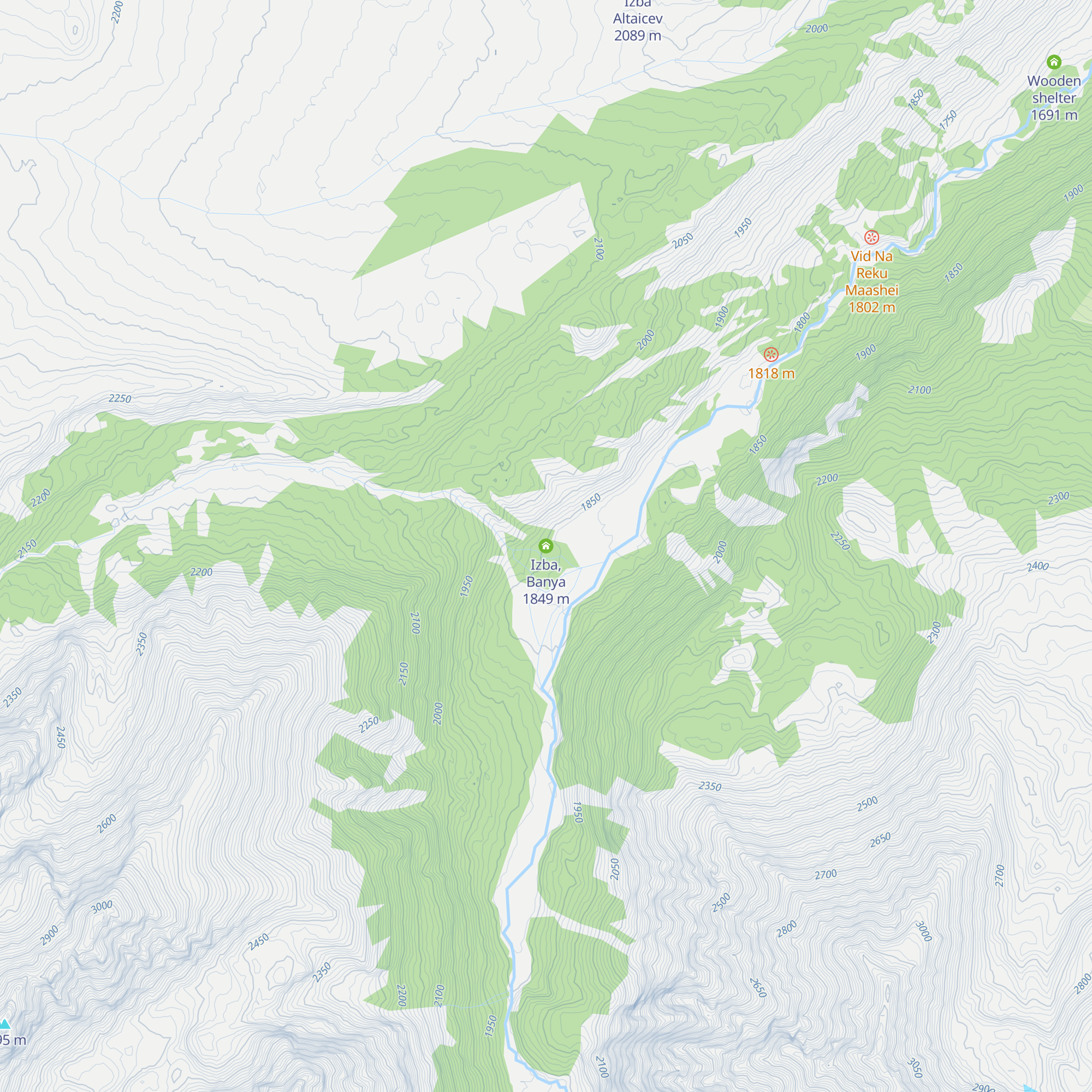 Izba, Banya map