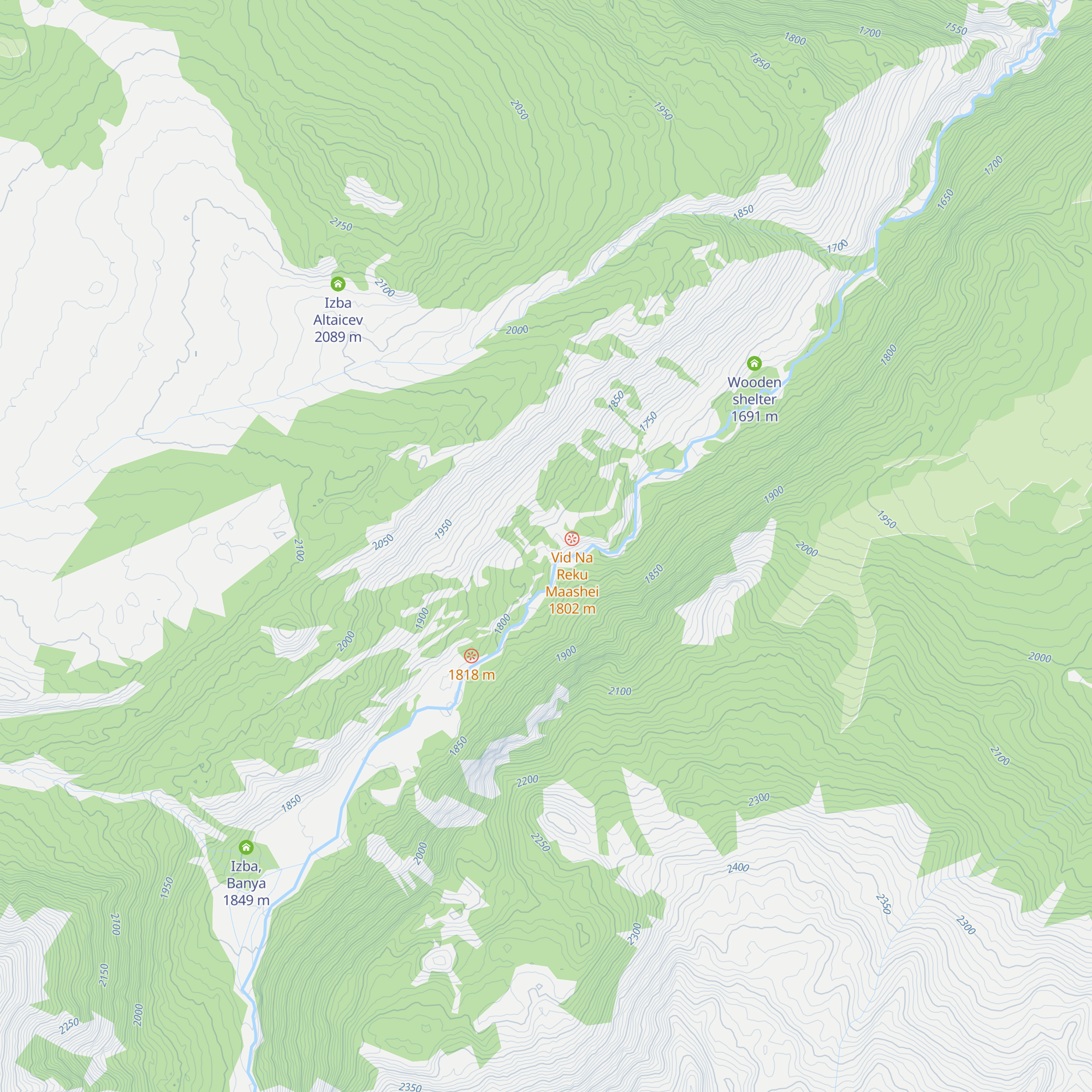 Sauna, shelter map