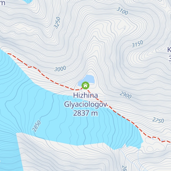 Map of Hizhina Glyaciologov