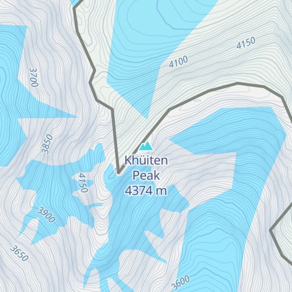Map of Khüiten Peak