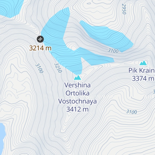 Map of Vershina Ortolika Vostochnaya