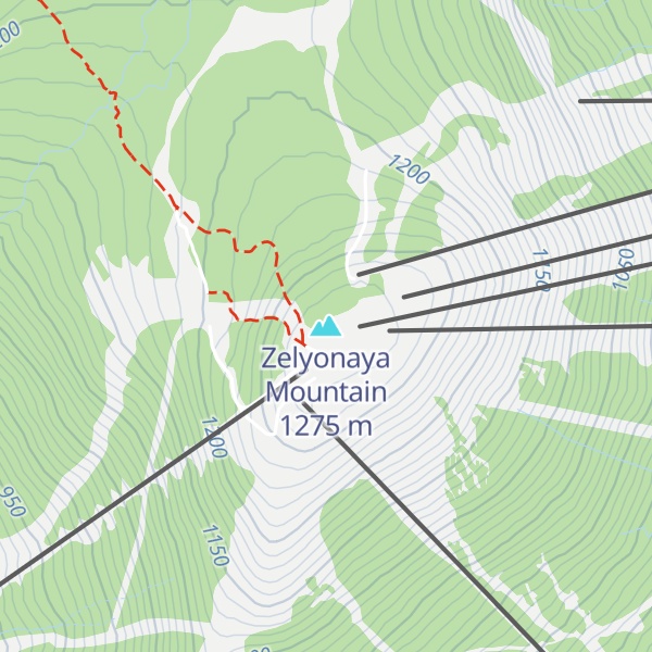 Map of Zelyonaya Mountain