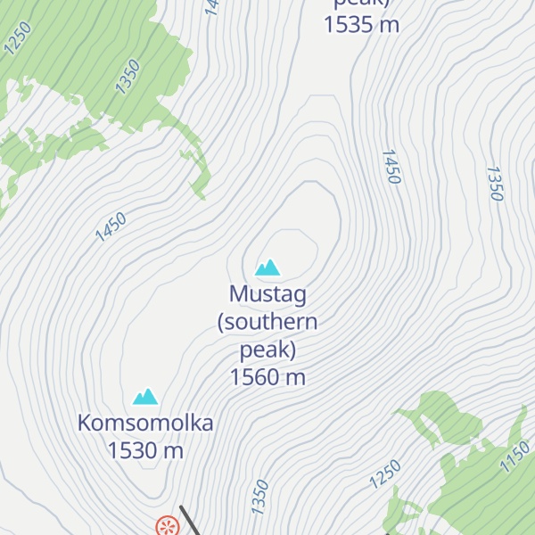Map of Mustag (southern peak)