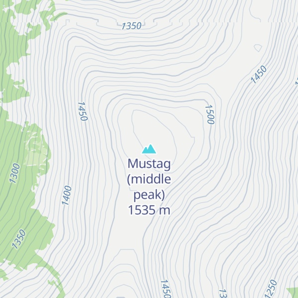 Map of Mustag (middle peak)