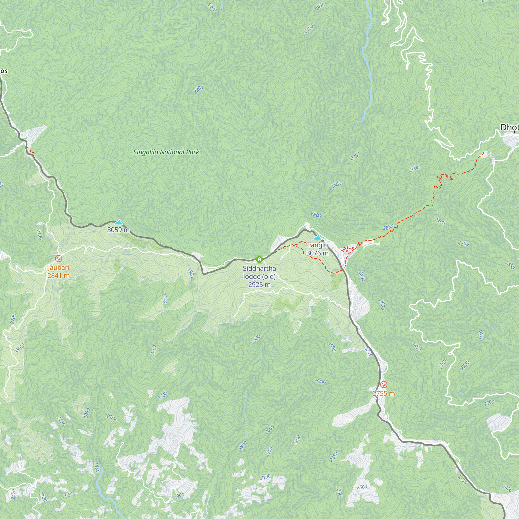 Siddhartha lodge (old) map