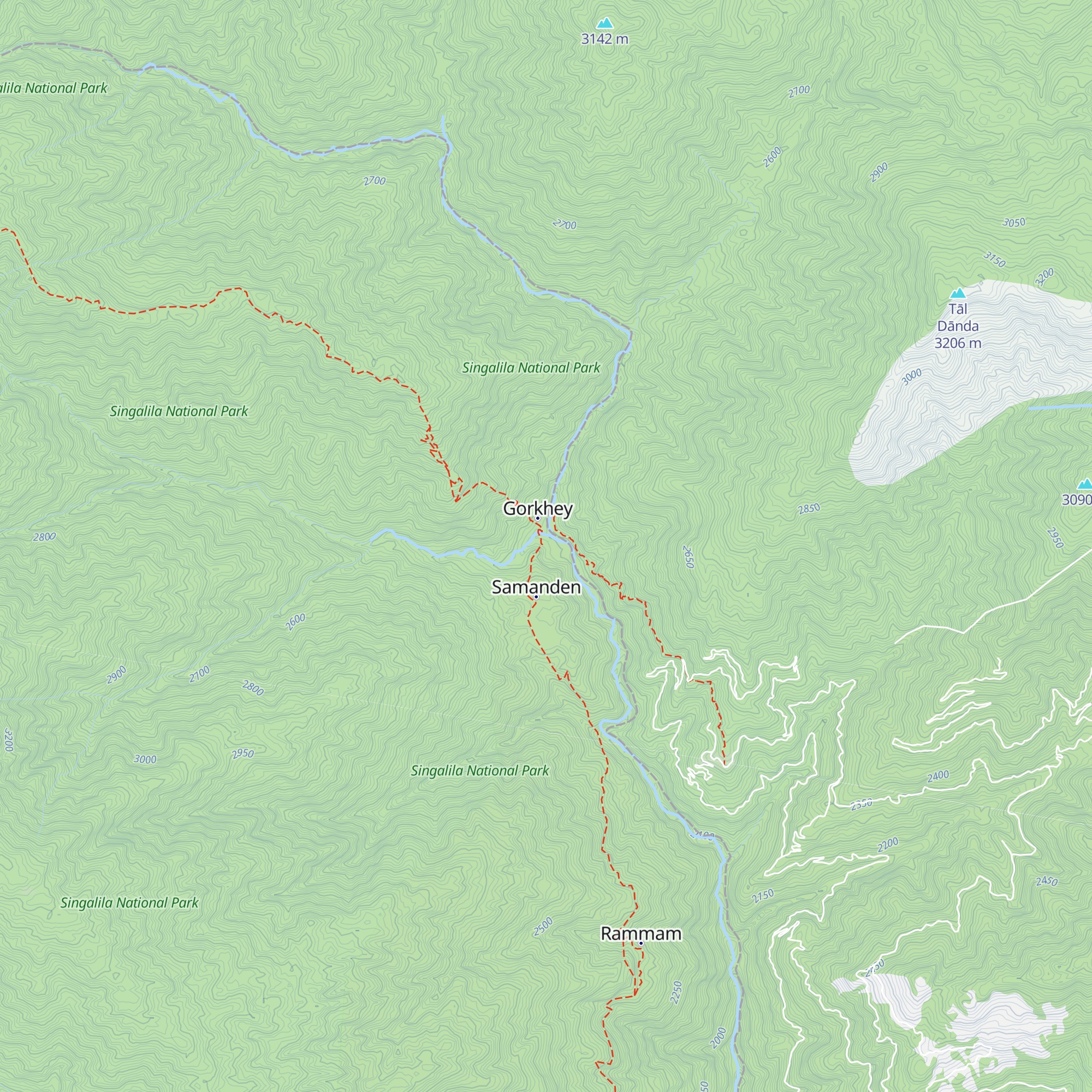 Gorkhey Trekkers hut map