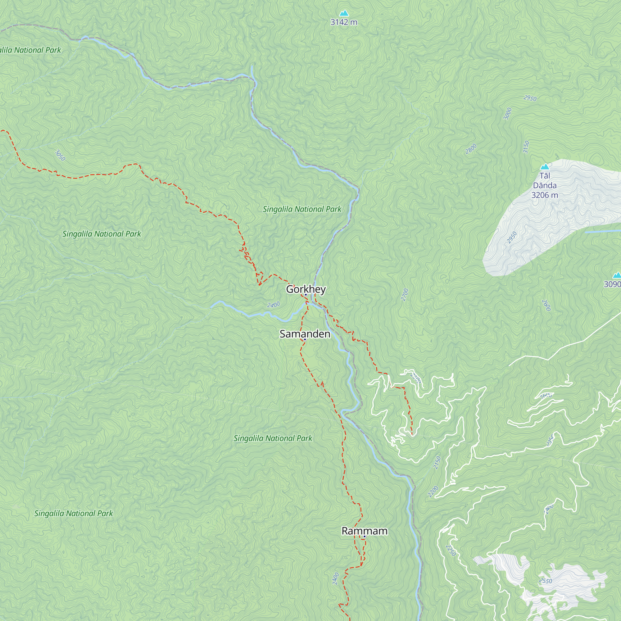 Gorkhey Trekkers hut map