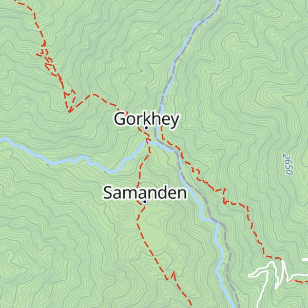 Map of Gorkhey Trekkers hut
