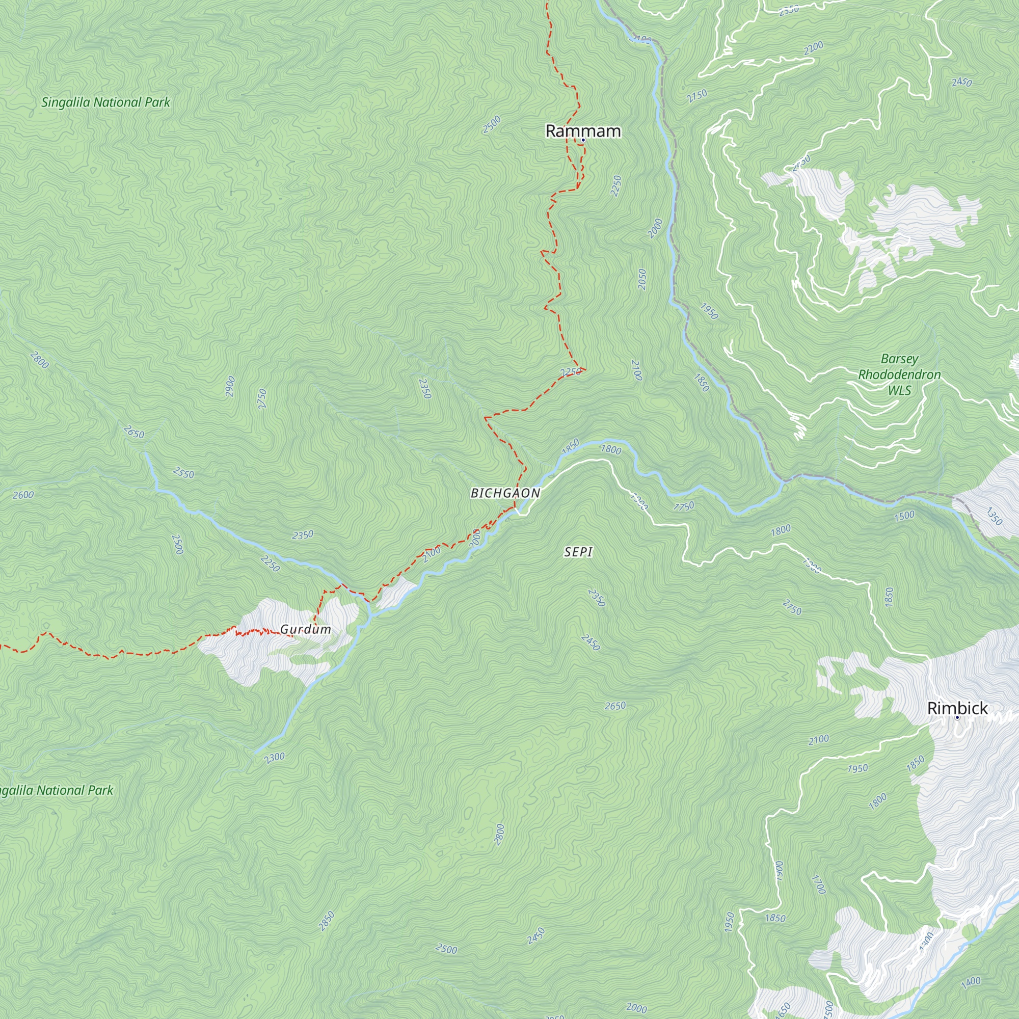 Srikhola Hut map