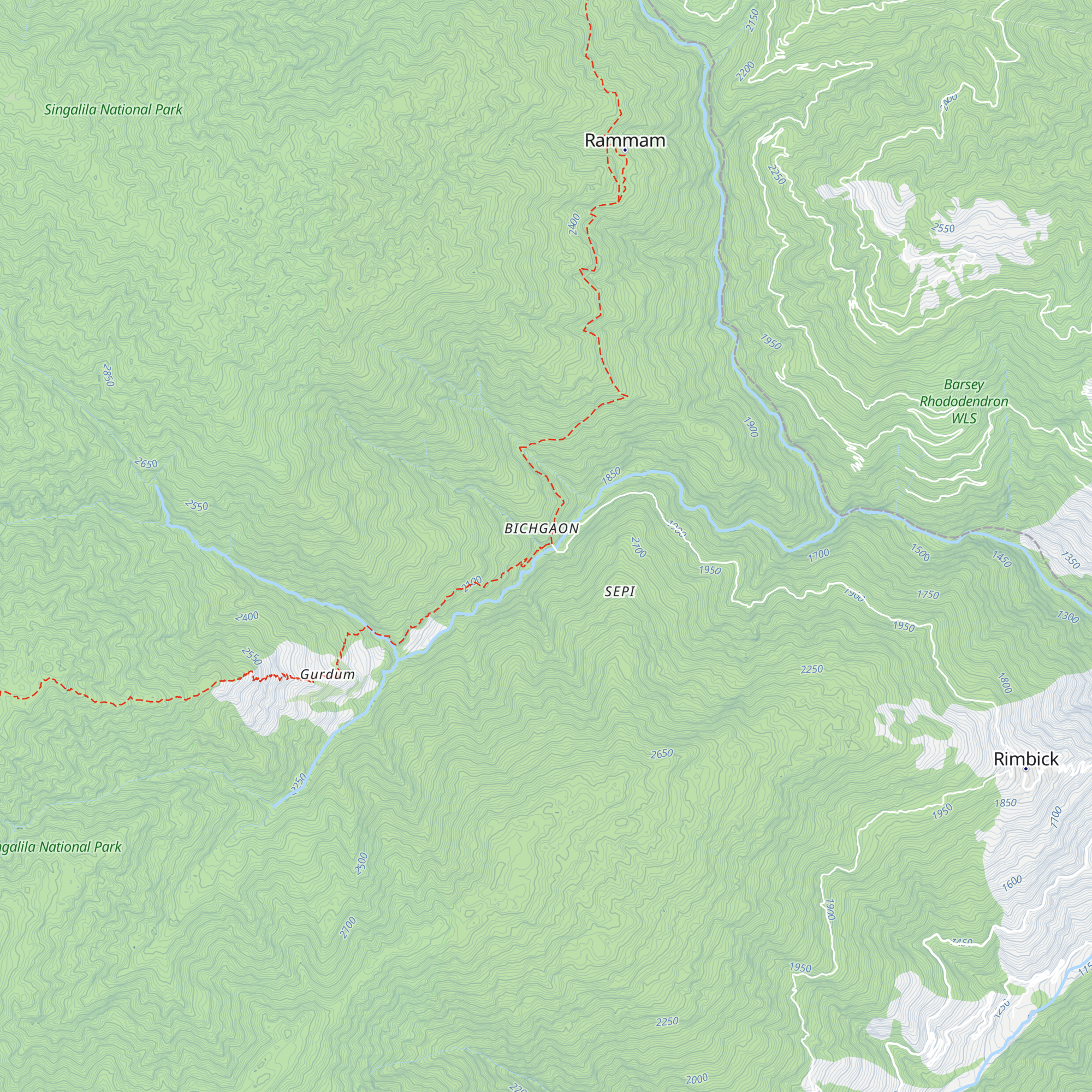 Srikhola Hut map