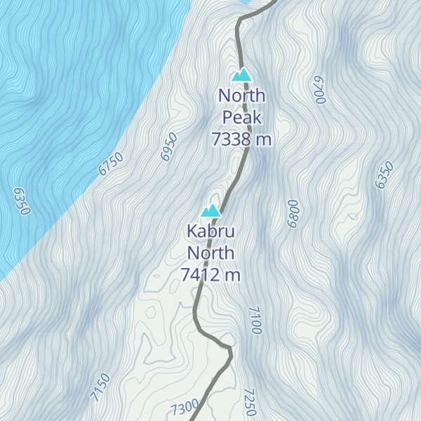 Map of Kabru North