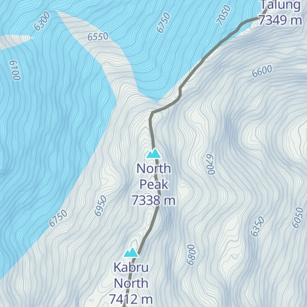Map of North Peak