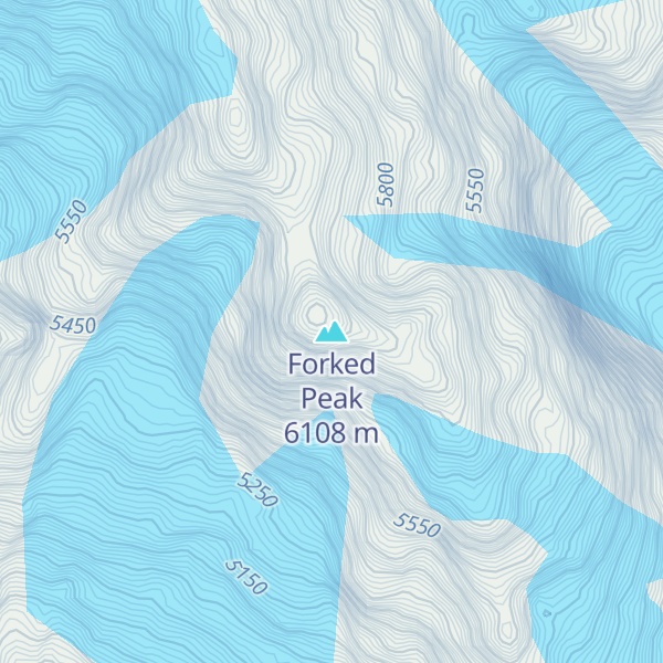 Map of Forked Peak