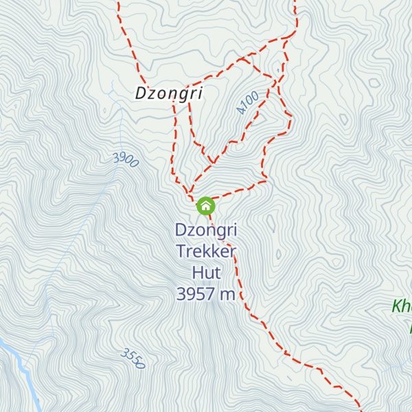 Map of Dzongri Trekker Hut