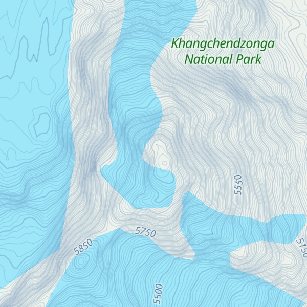 Map of Goecha Peak