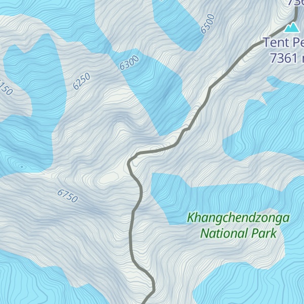 Map of Nepāl Peak