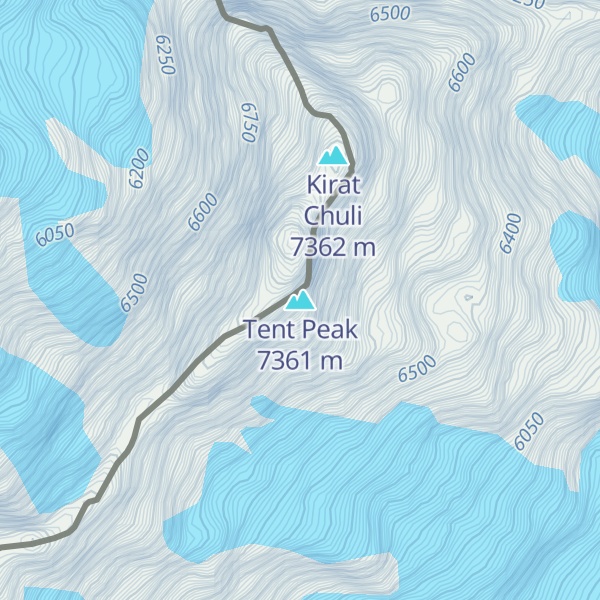 Map of Tent Peak