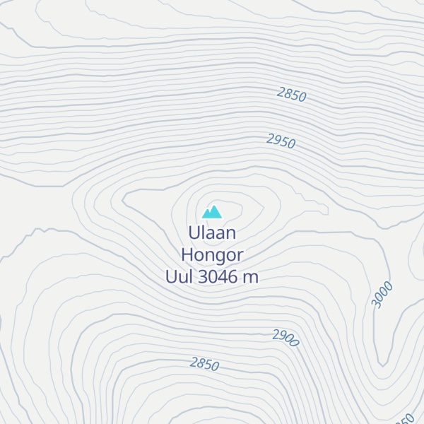 Map of Ulaan Hongor Uul