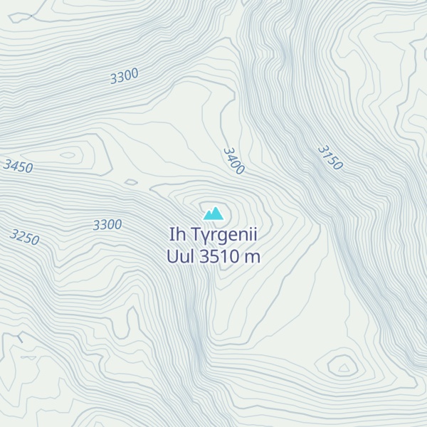 Map of Ih Tүrgenii Uul