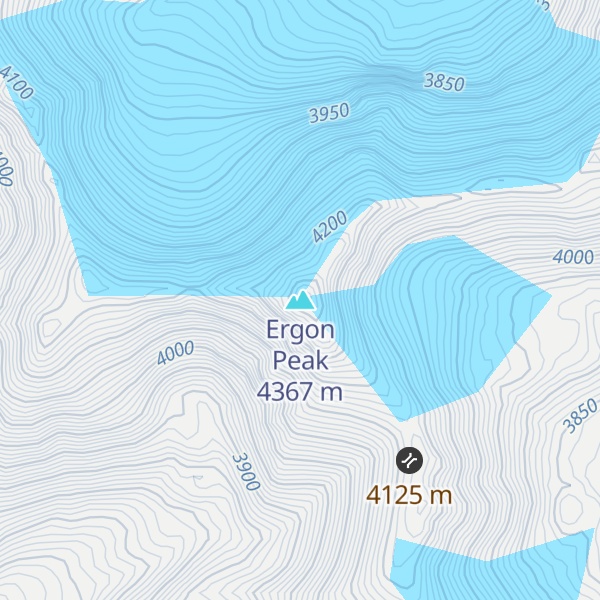Map of Ergon Peak