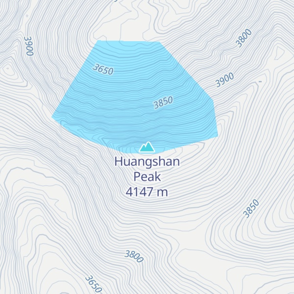 Map of Huangshan Peak