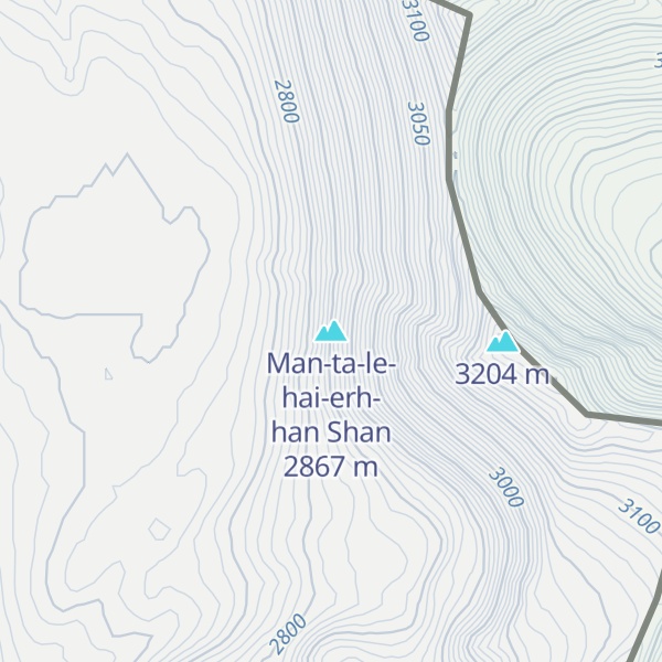 Map of Man-ta-le-hai-erh-han Shan