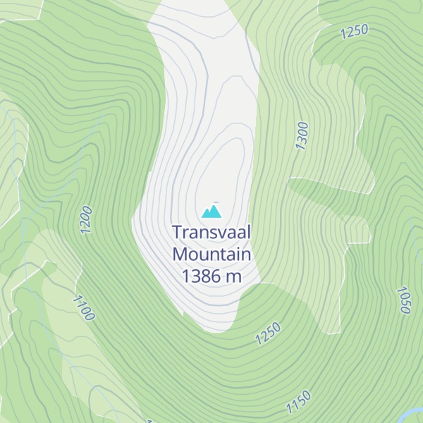 Map of Transvaal Mountain