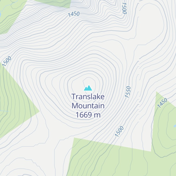 Map of Translake Mountain
