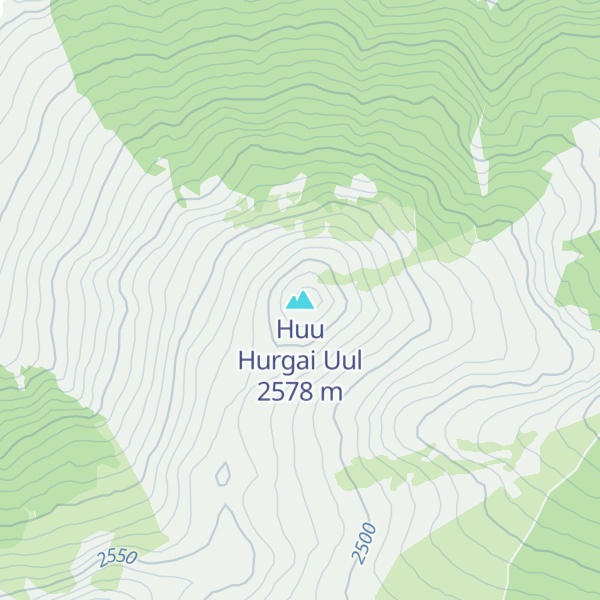 Map of Huu Hurgai Uul