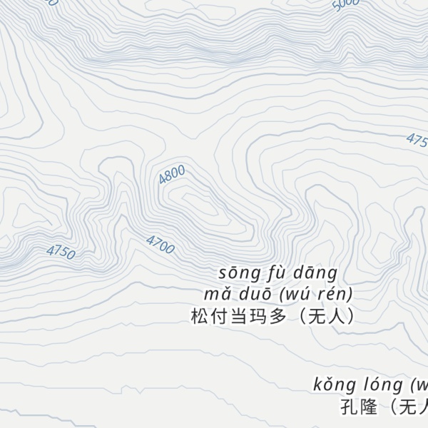 Map of Sōng Fù Dāng Mǎ Duō （ Wúrén ）
