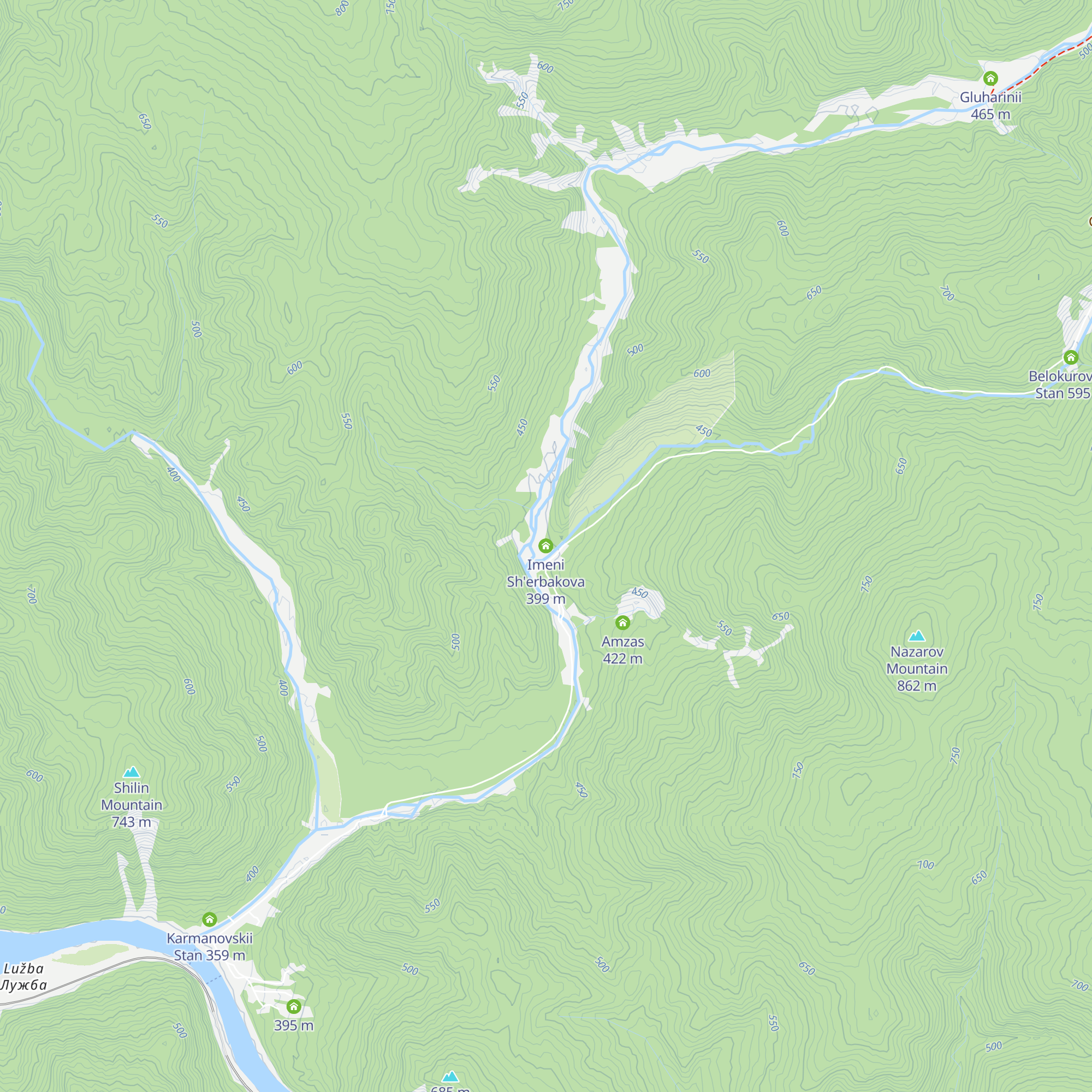 Imeni Sh'erbakova map