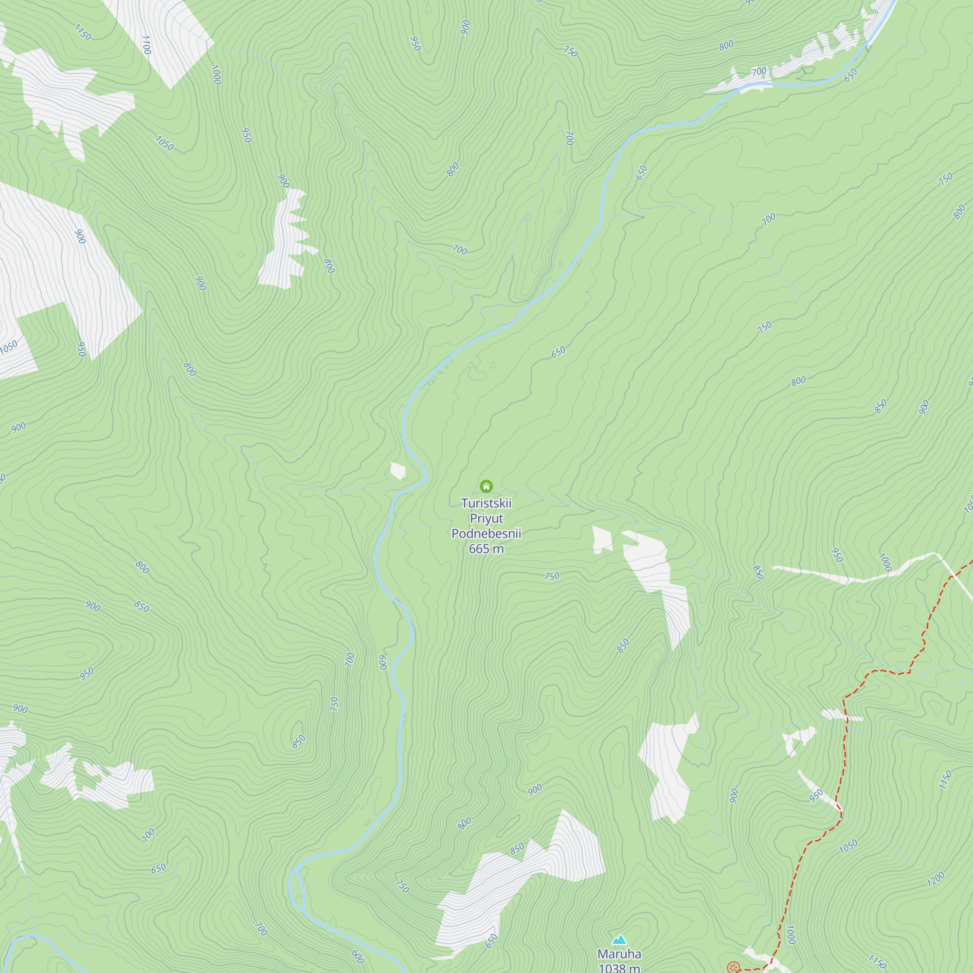 Turistskii Priyut Podnebesnii map
