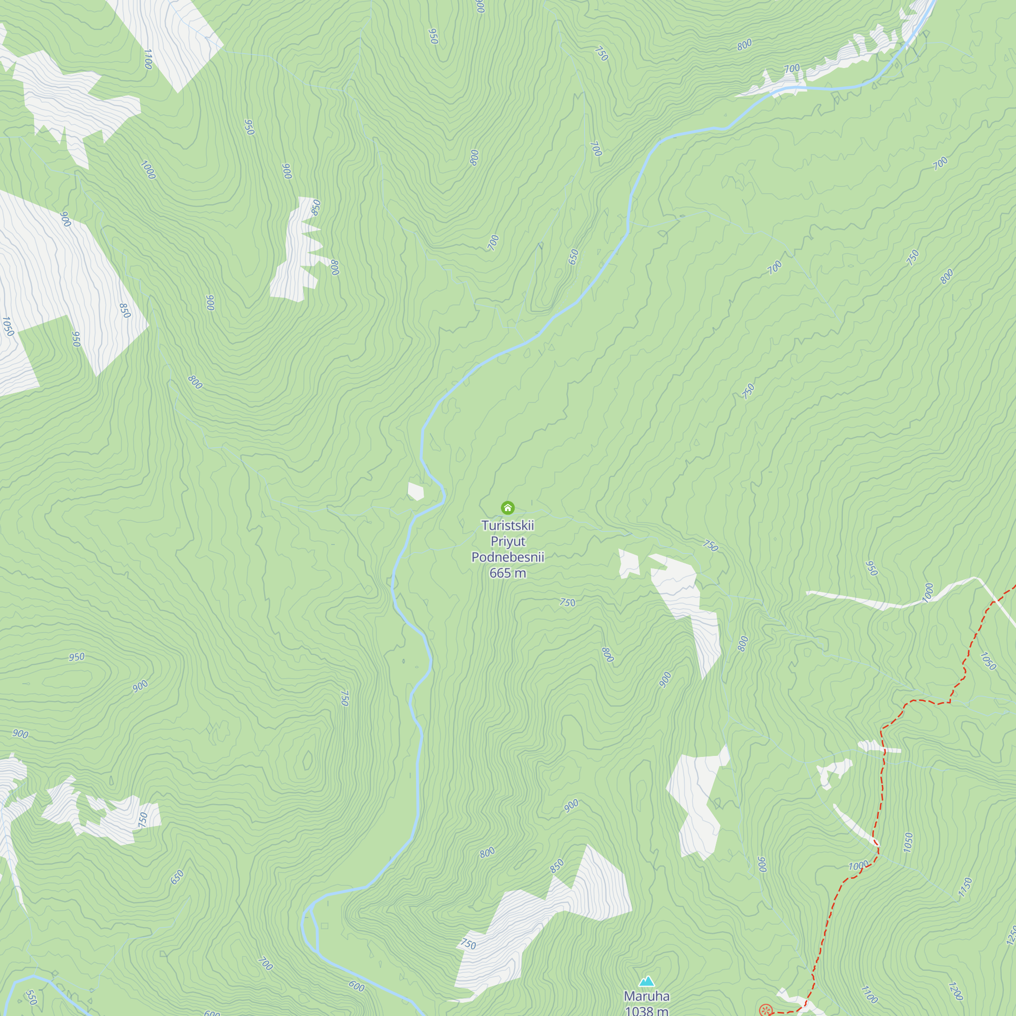 Turistskii Priyut Podnebesnii map