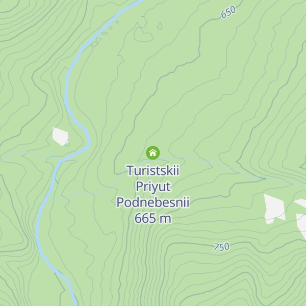Map of Turistskii Priyut Podnebesnii
