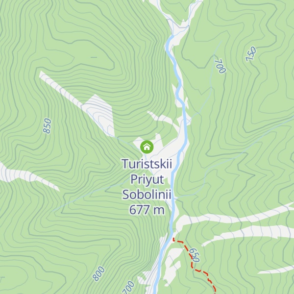 Map of Turistskii Priyut Sobolinii